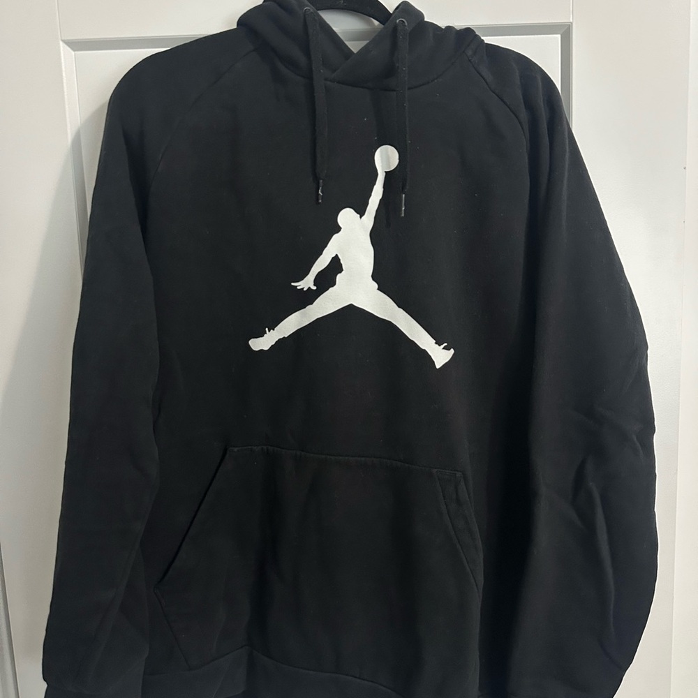 Jordan Black Hoodie with White Logo